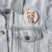 Charmant Niedliches Katzendesign Button (Beispiel)