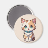 Charmant Niedliches Katzendesign Magnet (Vorderseite/Rückseite)