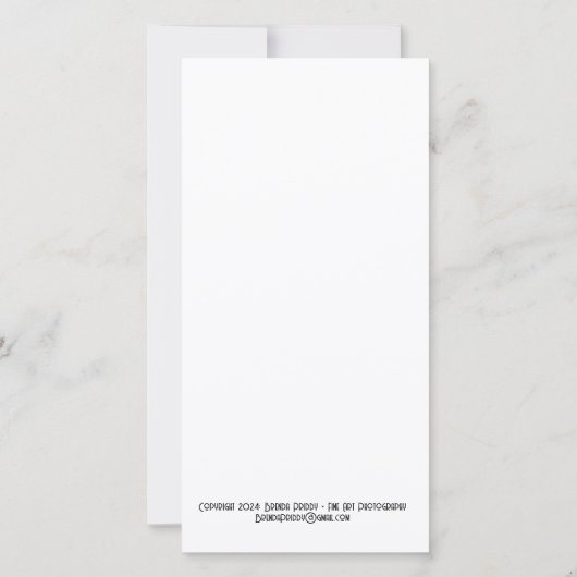 Charmante 4x8 Zoll FLAT Weihnachtskarte mit Eule (Rückseite)