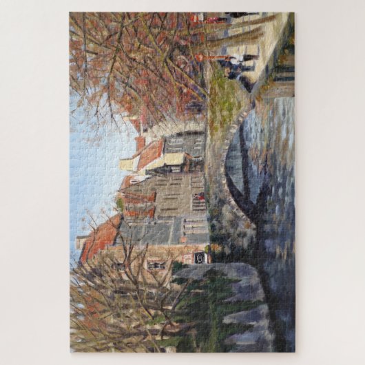 Charmante Alte Brücke über den Kanal in Landschaft Puzzle (Vertikal)