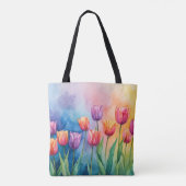 Charmante Aquarelltulis Tasche (Rückseite)