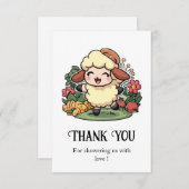 Charmante Babydusche mit Kerne Dankeskarte (Vorne/Hinten)