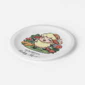 Charmante Babydusche mit Kerne Pappteller (Schrägansicht)