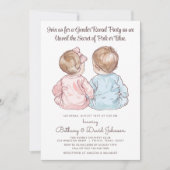 Charmante Babys im Pajamas-Party Einladung (Vorderseite)