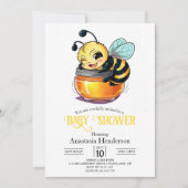 Charmante Bee Baby Dusche Einladung (Vorderseite)