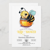Charmante Bee Baby Dusche Einladung (Vorne/Hinten)