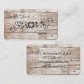 Charmante Blätter aus zeitgenössischem Holz mit Kl Visitenkarte (Vorne/Hinten)