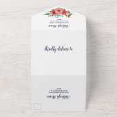 Charmante Blume in Boho Hochzeit All In One Einladung (Außenbereich)