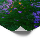 Charmante Blume in der Palette der Natur Poster (Ecke)