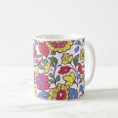 Charmante Blume: Nahtlose Gartentextur Kaffeetasse (VorderseiteRechts)