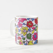 Charmante Blume: Nahtlose Gartentextur Kaffeetasse (Vorderseite Links)