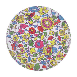Charmante Blume: Nahtlose Gartentextur Schneidebrett