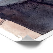 Charmante Blume Pot Wasserfarbe Poster (Ecke)