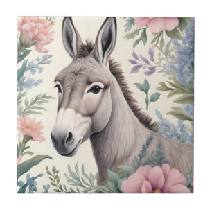 Charmante Blume von Donkey Pastel Fliese
