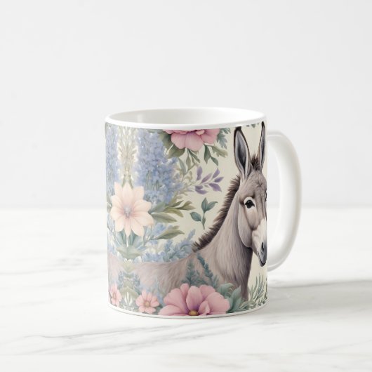 Charmante Blume von Donkey Pastel Kaffeetasse (VorderseiteRechts)