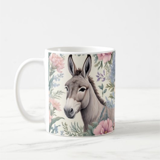 Charmante Blume von Donkey Pastel Kaffeetasse (Links)