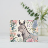 Charmante Blume von Donkey Pastel Postkarte (Stehend Vorderseite)