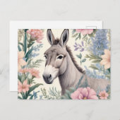 Charmante Blume von Donkey Pastel Postkarte (Vorne/Hinten)