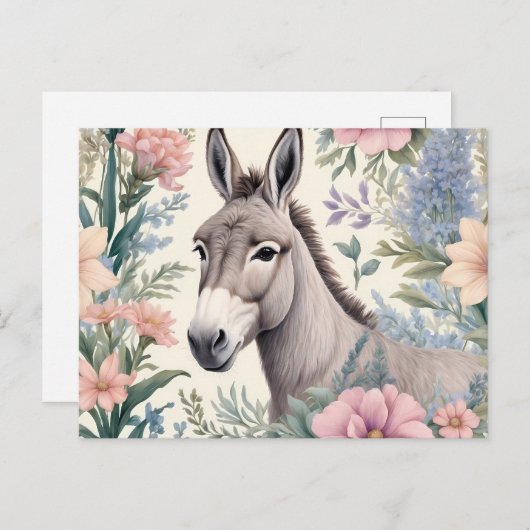 Charmante Blume von Donkey Pastel Postkarte (Vorne/Hinten)
