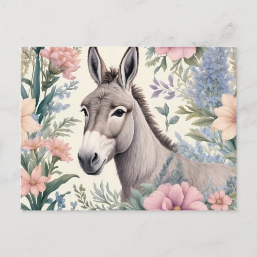 Charmante Blume von Donkey Pastel Postkarte (Vorderseite)