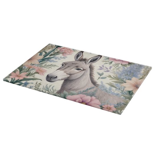 Charmante Blume von Donkey Pastel Schneidebrett (Ecke)