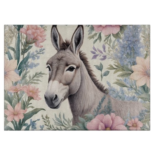 Charmante Blume von Donkey Pastel Schneidebrett (Vorderseite)