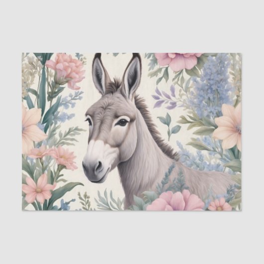 Charmante Blume von Donkey Pastel Seidenpapier (Vorderseite)