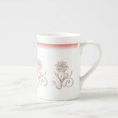 Charmante Blumen Knochen-China Tasse (Rechts)