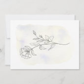 Charmante Botanics Elegante Hochzeit Einladung (Rückseite)