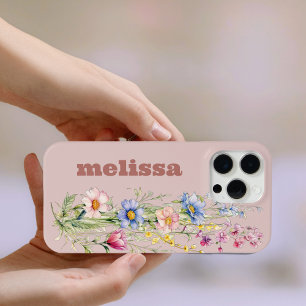 Charmante botanische neutrale braune Wildblumen Case-Mate iPhone Hülle