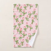 Charmante Candy Canes Sweet Christmas Weihnachten  Badhandtuch Set (Handtuch)