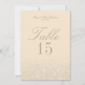 Charmante Champagne Glitzer Tischnummer Cards (Vorderseite)