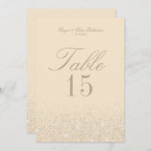 Charmante Champagne Glitzer Tischnummer Cards (Vorne/Hinten)