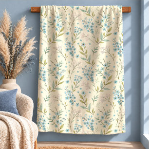 Charmante Cottagecore-Blumenwiese-Gemütliche Decke Sherpadecke