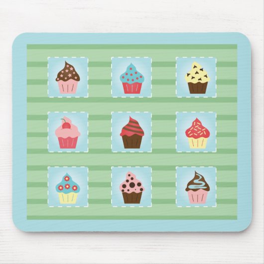 Charmante Cupcakes Mousepad (Vorne)