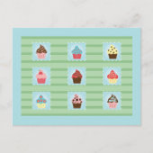 Charmante Cupcakes Postkarte (Vorderseite)