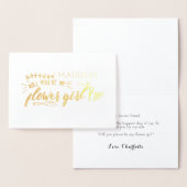 Charmante Doodles sei mein Blumenmädchen Folienkarte (Anzeige)