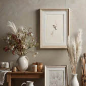 Charmante Downy Woodpecker Wasserfarben Kunst Poster