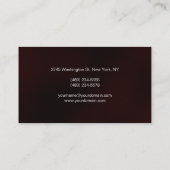 Charmante, dunkelrote Berufliche Visitenkarte (Rückseite)