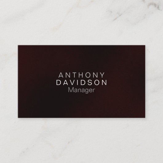 Charmante, dunkelrote Berufliche Visitenkarte (Vorderseite)