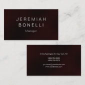 Charmante, dunkelrote Berufliche Visitenkarte (Vorne/Hinten)