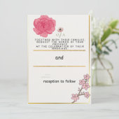 Charmante Einfachheit bei Hochzeiten Einladung (Stehend Vorderseite)