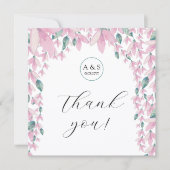 Charmante Elegante Dankeskarte (Vorderseite)