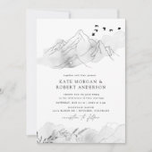 Charmante Elegante Landschaft Einladung Hochzeit (Vorderseite)