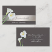 Charmante elegante Luxus Romantische Calla Lilie Visitenkarte (Vorne/Hinten)