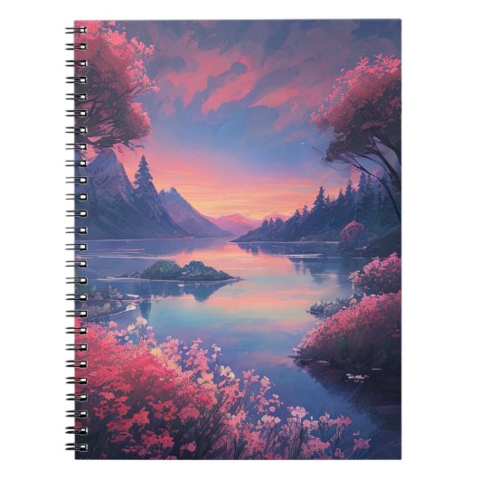 Charmante Embrace am See Notizblock (Vorderseite)