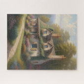 charmante Fantasy Hütte Illustration Puzz Puzzle (Horizontal)