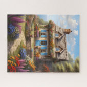 charmante Fantasy Hütte Illustration Puzz Puzzle (Horizontal)