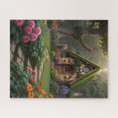 charmante Fantasy Hütte Illustration Puzz Puzzle (Horizontal)