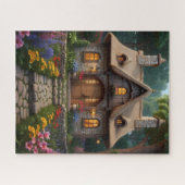 charmante Fantasy Hütte Illustration Puzz Puzzle (Horizontal)